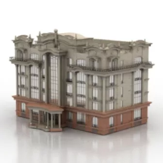 Continental Whole Building 3d model Continental Whole Building 3d model