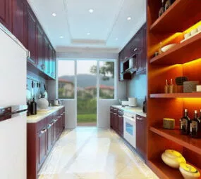 European Kitchen Interior 3d model
