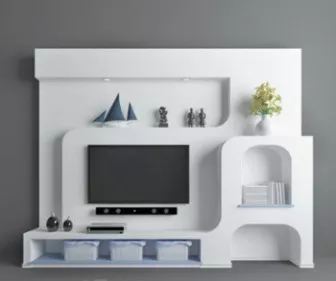 Living Room Design TV Background 3d model Living Room Design TV Background 3d model