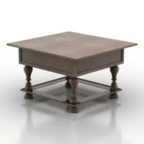 Vintage Chess Table 3d model