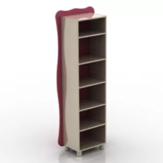 Office Wooden High Cabinet 3d model Office Wooden High Cabinet 3d model