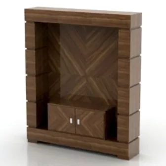 Retro Office Wooden Cabinet 3d model Retro Office Wooden Cabinet 3d model
