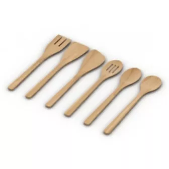 Wooden Food Utensils 3d model Wooden Food Utensils 3d model