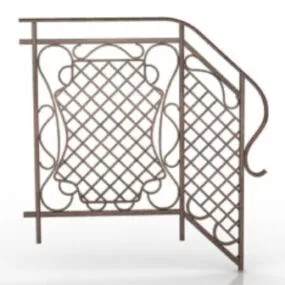 Gold Pattern Fence 3d model