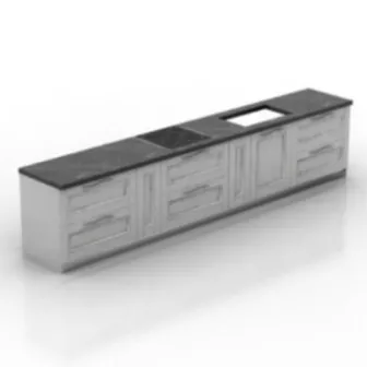 Luxury Kitchen Cabinet 3d model Luxury Kitchen Cabinet 3d model
