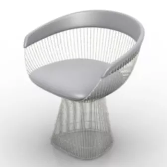 White Wire Chair 3d model White Wire Chair 3d model