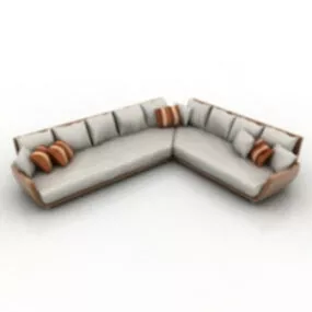 Simple L Sofa 3d model