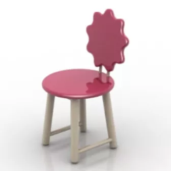 Child Bench Furniture 3d model Child Bench Furniture 3d model
