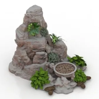 Outdoor Rock Garden 3d model Outdoor Rock Garden 3d model