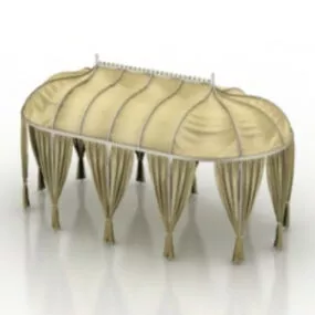 Silver Tent House 3d model