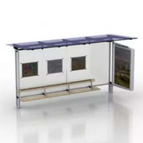 Bus Waiting Building  Of 3d model