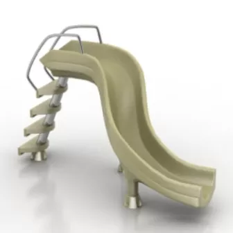 Wooden Swing 3d model