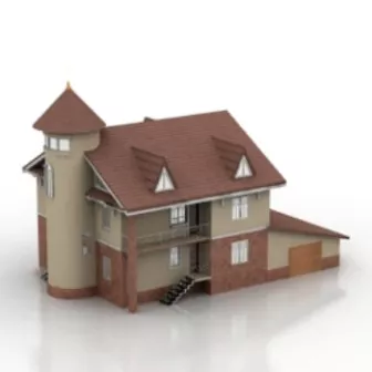 Classic Villa 3d model Classic Villa 3d model