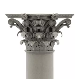 Antique Column Indoor Decoration 3d model