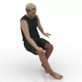 Blond Man Character 3d model