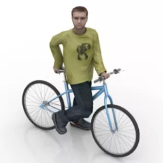 Bicycle Man Character 3d model Bicycle Man Character 3d model