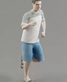 Running Man Character 3d model