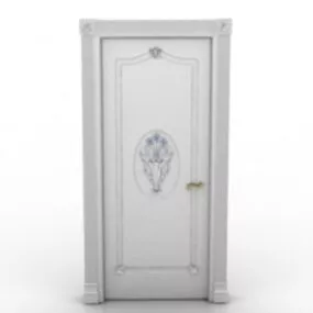 European White Door 3d model