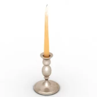 Art Decor Curved Bronze Candlestick 3d model