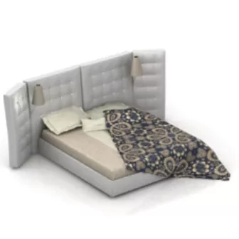 Modern Bed Furniture 3d model Modern Bed Furniture 3d model
