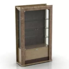 European Glass Wooden Cabinet 3d model