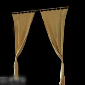 Home Window Curtains 3d model