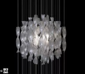 White Crystal Chandelier 3d model
