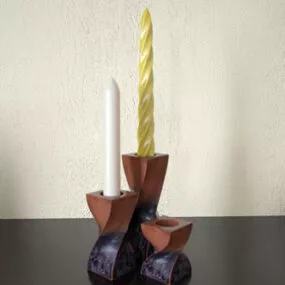 Retro Candle Holder Lamp 3d model