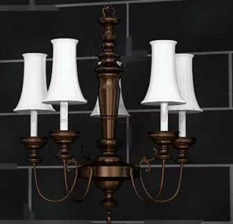 European Retro Chandelier Style 3d model European Retro Chandelier Style 3d model