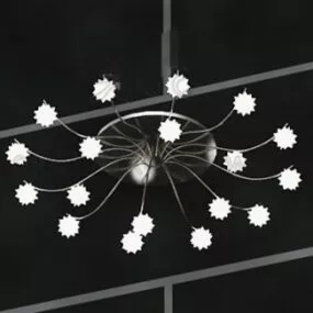 White Stars Chandelier 3d model