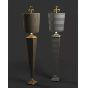 European Floor Lamp 3d model