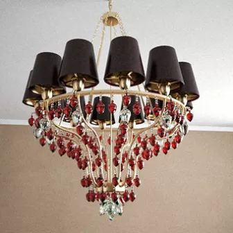 Golden Chandelier 3d model Golden Chandelier 3d model
