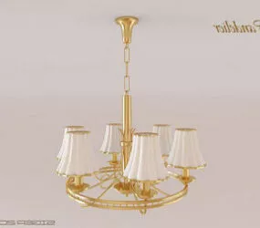 Modern Golden Chandelier 3d model