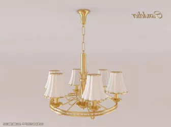 Modern Golden Chandelier 3d model Modern Golden Chandelier 3d model