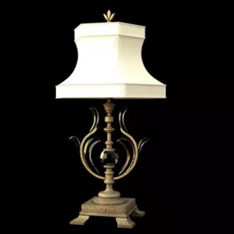 European Retro Metal Desk Lamp 3d model European Retro Metal Desk Lamp 3d model