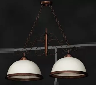 Double White Lampshade Combination Pendant 3d model Double White Lampshade Combination Pendant 3d model