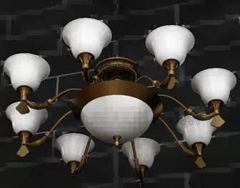 White Petal-style Metal Frame Pendant 3d model White Petal-style Metal Frame Pendant 3d model