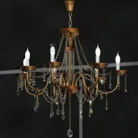 CandleSticks Metal Chain Pendant 3d model