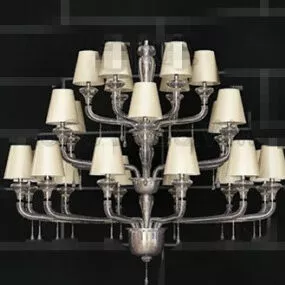 Three Layers Lampshade Pendant 3d model