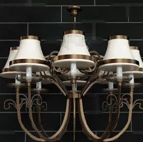 Combination Eight Lights Pendant 3d model