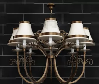 Combination Eight Lights Pendant 3d model Combination Eight Lights Pendant 3d model