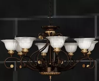 White Metal Pendant Lamp 3d model White Metal Pendant Lamp 3d model