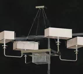 Square Box Pendant Lamp 3d model
