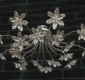 Blooming Flower Crystal Pendant 3d model