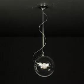 Simple Transparent Crystal Round Chandelier 3d model