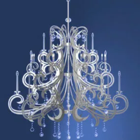 Modern European Crystal Relief Chandeliers 3d model