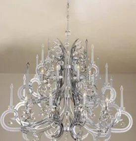 European Cake Layer Crystal Chandelier 3d model