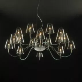 European Classic Large Crystal Chandelier 3d model