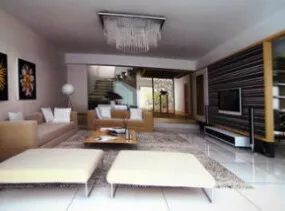 Fashion Living Room Interior Scene 3d model
