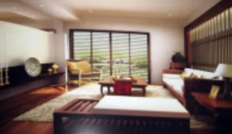 Wooden Retro Living Room 3d model Wooden Retro Living Room 3d model
